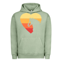 Pigment Oil Green Vintage Heart Horse Equestrian | Horse lover Urban Hoodie - linhVisuals