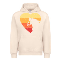 Sandshell Vintage Heart Horse Equestrian | Horse lover Urban Hoodie - linhVisuals