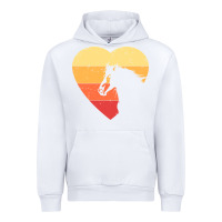 White Vintage Heart Horse Equestrian | Horse lover Urban Hoodie - linhVisuals