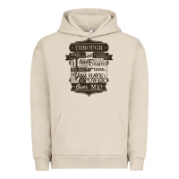 Pigment French Oak labyrinth words Urban Hoodie - linhVisuals