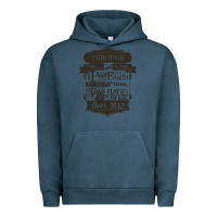 Pigment Midnight Navy labyrinth words Urban Hoodie - linhVisuals