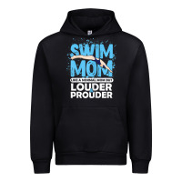 Black womens swimmer swim mom louder prouder sports mother t shirt t shirt Urban Hoodie - linhVisuals