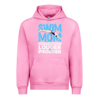 Fuchsia Pink womens swimmer swim mom louder prouder sports mother t shirt t shirt Urban Hoodie - linhVisuals