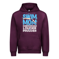 Mauve Wine womens swimmer swim mom louder prouder sports mother t shirt t shirt Urban Hoodie - linhVisuals