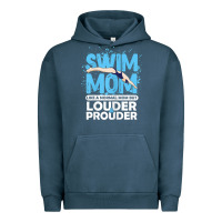 Pigment Midnight Navy womens swimmer swim mom louder prouder sports mother t shirt t shirt Urban Hoodie - linhVisuals