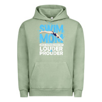 Pigment Oil Green womens swimmer swim mom louder prouder sports mother t shirt t shirt Urban Hoodie - linhVisuals