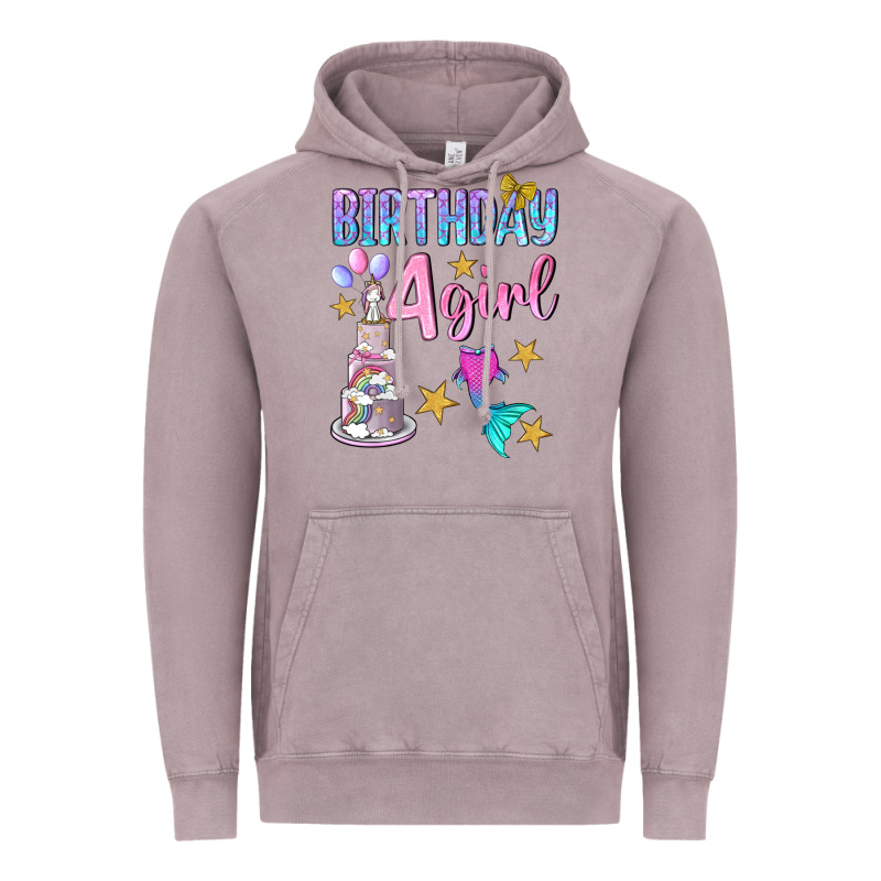 Birthday Girl 4 Vintage Hoodie by BundleAndBundleShop | Teevron