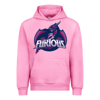 Fuchsia Pink bi furious   bisexual Urban Hoodie - linhVisuals