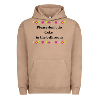Pigment Burro please don't do coke in the bathroom Urban Hoodie - linhVisuals