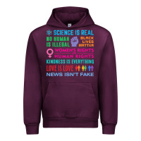 Mauve Wine science is real , black lives matter , love is love , equality , kindn Urban Hoodie - linhVisuals