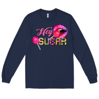 Navy hey sugar valentine's day Long Sleeve Tee - FaDigitalArtStudio