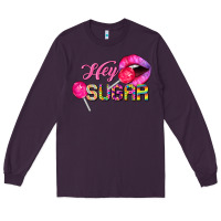 Plum hey sugar valentine's day Long Sleeve Tee - FaDigitalArtStudio