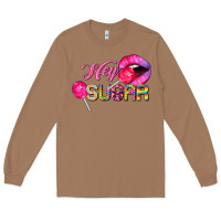 Toasted Coconut hey sugar valentine's day Long Sleeve Tee - FaDigitalArtStudio