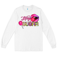 White hey sugar valentine's day Long Sleeve Tee - FaDigitalArtStudio