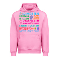 Fuchsia Pink science is real , black lives matter , love is love , equality , kindn Urban Hoodie - linhVisuals