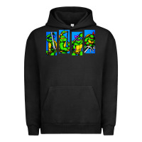 Pigment Black arcade turtles Urban Hoodie - linhVisuals
