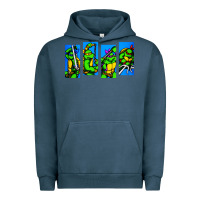 Pigment Midnight Navy arcade turtles Urban Hoodie - linhVisuals