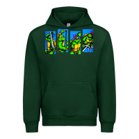 Forest Green arcade turtles Urban Hoodie - linhVisuals