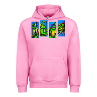 Fuchsia Pink arcade turtles Urban Hoodie - linhVisuals