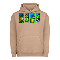 Pigment Burro arcade turtles Urban Hoodie - linhVisuals