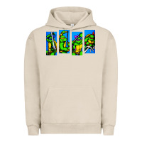 Pigment French Oak arcade turtles Urban Hoodie - linhVisuals