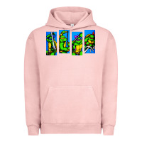 Pigment Salmon arcade turtles Urban Hoodie - linhVisuals