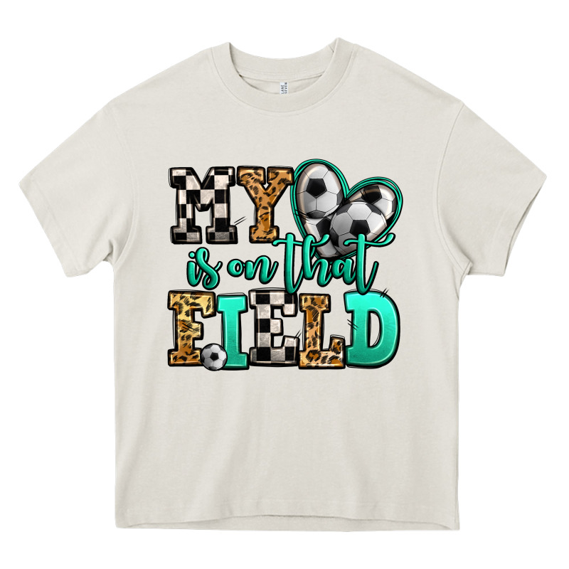 My Heart Is On That Field Soccer Heavy Core Tee by Jasminsmagicworld | Teevron