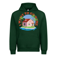 Forest Green i want to go home Urban Hoodie - linhVisuals