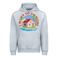 Heather Grey i want to go home Urban Hoodie - linhVisuals