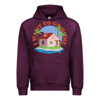 Mauve Wine i want to go home Urban Hoodie - linhVisuals