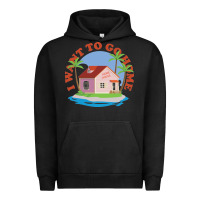 Pigment Black i want to go home Urban Hoodie - linhVisuals