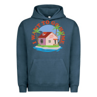 Pigment Midnight Navy i want to go home Urban Hoodie - linhVisuals