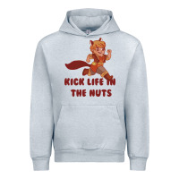 Heather Grey kick life in the nuts   squirrel girl Urban Hoodie - linhVisuals