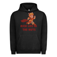 Pigment Black kick life in the nuts   squirrel girl Urban Hoodie - linhVisuals