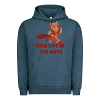 Pigment Midnight Navy kick life in the nuts   squirrel girl Urban Hoodie - linhVisuals