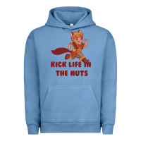 Pigment Pebble Blue kick life in the nuts   squirrel girl Urban Hoodie - linhVisuals