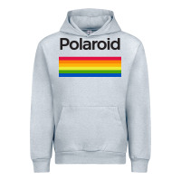 Heather Grey polaroid color spectrum horizontal Urban Hoodie - linhVisuals