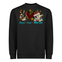Black peace love martini Heavyweight Sweatshirt - AdoDesignShop
