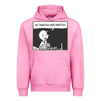 Fuchsia Pink my anxieties have anxieties   peanuts Urban Hoodie - linhVisuals