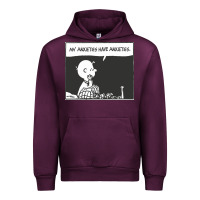 Mauve Wine my anxieties have anxieties   peanuts Urban Hoodie - linhVisuals