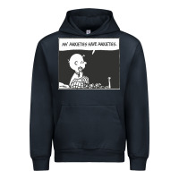 Navy my anxieties have anxieties   peanuts Urban Hoodie - linhVisuals