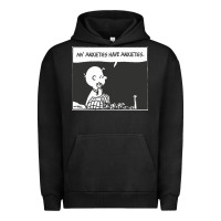 Pigment Black my anxieties have anxieties   peanuts Urban Hoodie - linhVisuals