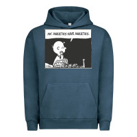 Pigment Midnight Navy my anxieties have anxieties   peanuts Urban Hoodie - linhVisuals