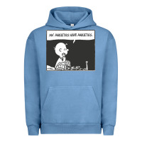 Pigment Pebble Blue my anxieties have anxieties   peanuts Urban Hoodie - linhVisuals
