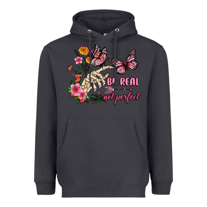 Be Real Not Perfect Heavyweight Hoodie by JahusDesignShop | Teevron