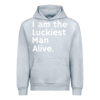 Heather Grey luckiest man alive Urban Hoodie - linhVisuals