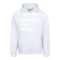 White luckiest man alive Urban Hoodie - linhVisuals