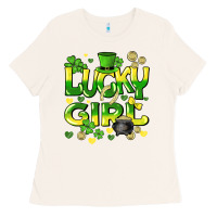 Bone lucky girl st. patricks day Ladies Tee - HowdyJamesFarm