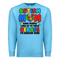 Ocean Blue autism mom some people look up to their heroes i'm Premium Sweatshirt - JahusDesignShop