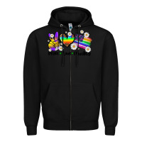 Black peace love  equality Zipper Hoodie - AdoDesignShop